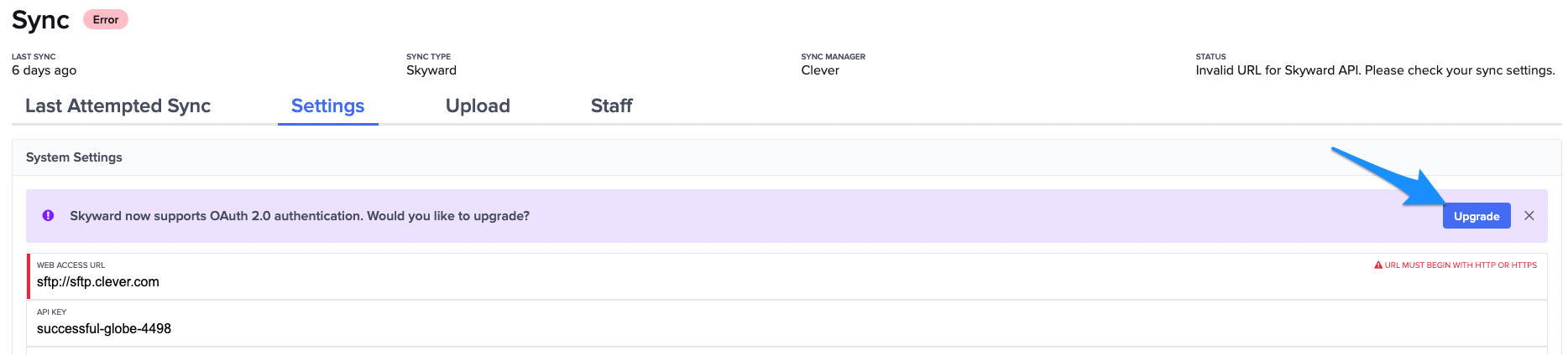 Skyward API Sync