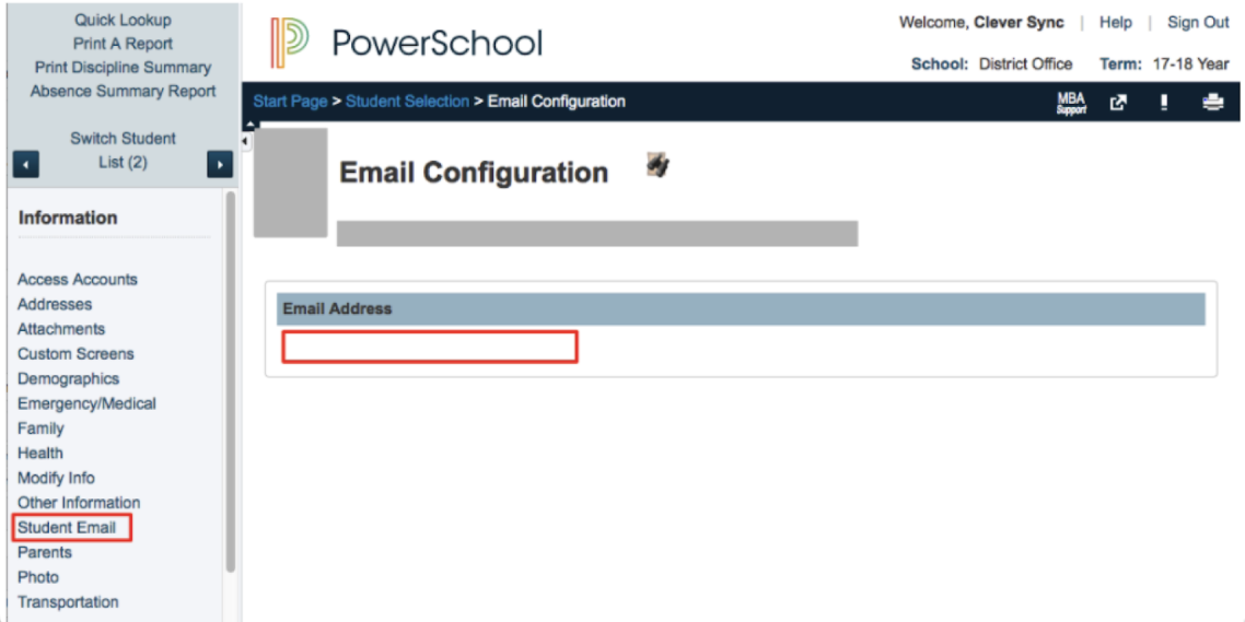 PowerSchool Auto Sync Student Emails