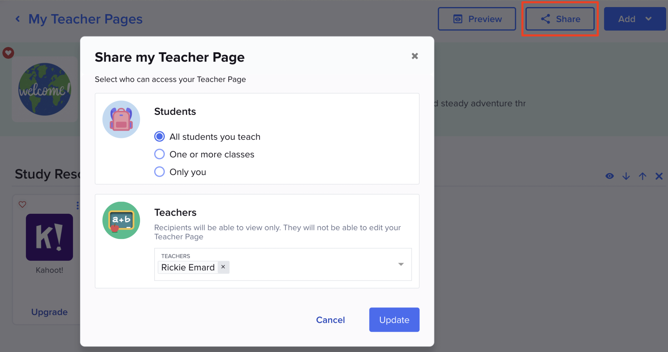 Clever Portal: Teacher Pages
