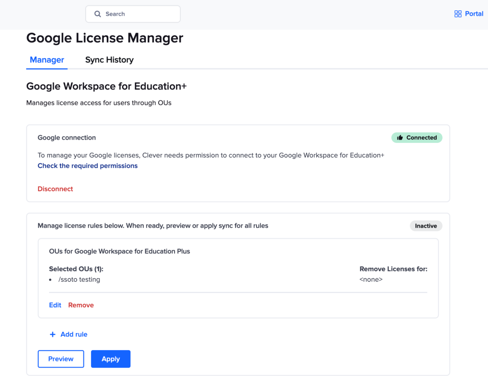 For Clever Admin: Google License Manager