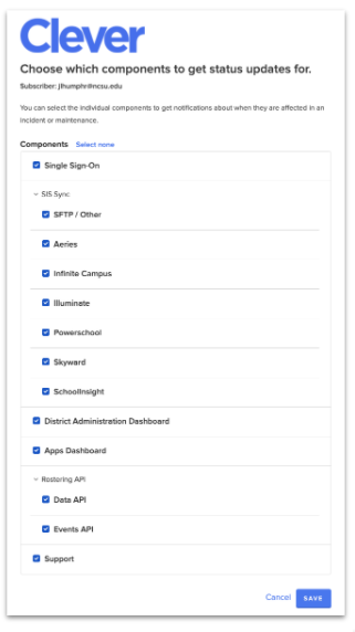 For Clever Admins: How do I subscribe to status updates?
