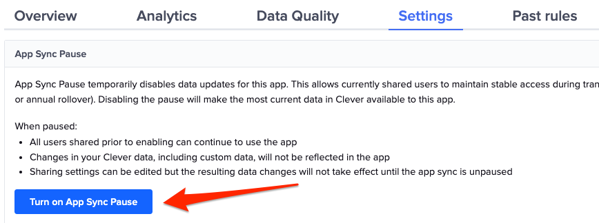For Clever Admins: Pause your sync for a specific app
