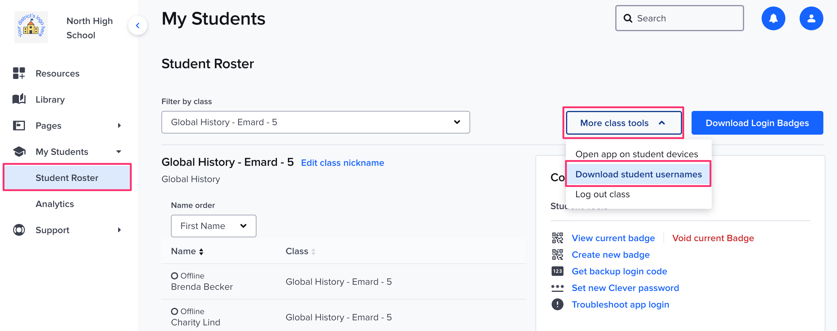 For Teachers: Login Tools