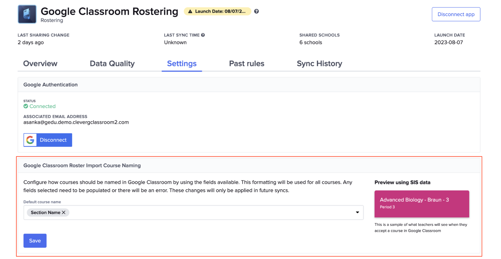 Managing Rollover with Google Classroom Roster Import