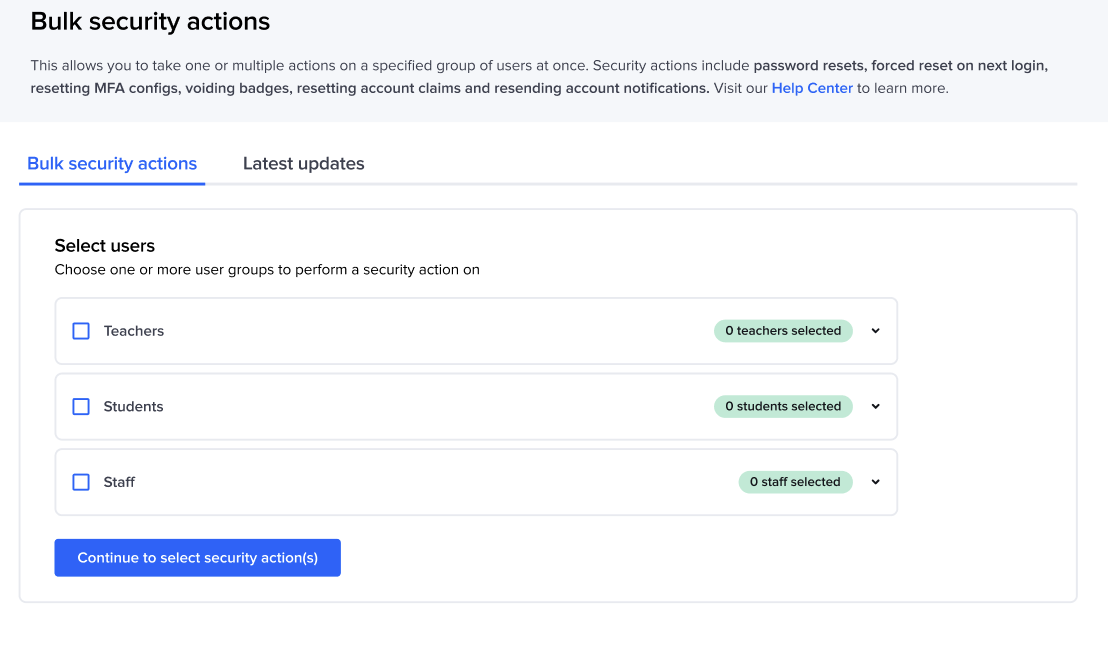 For Clever Admins: Bulk Security Actions