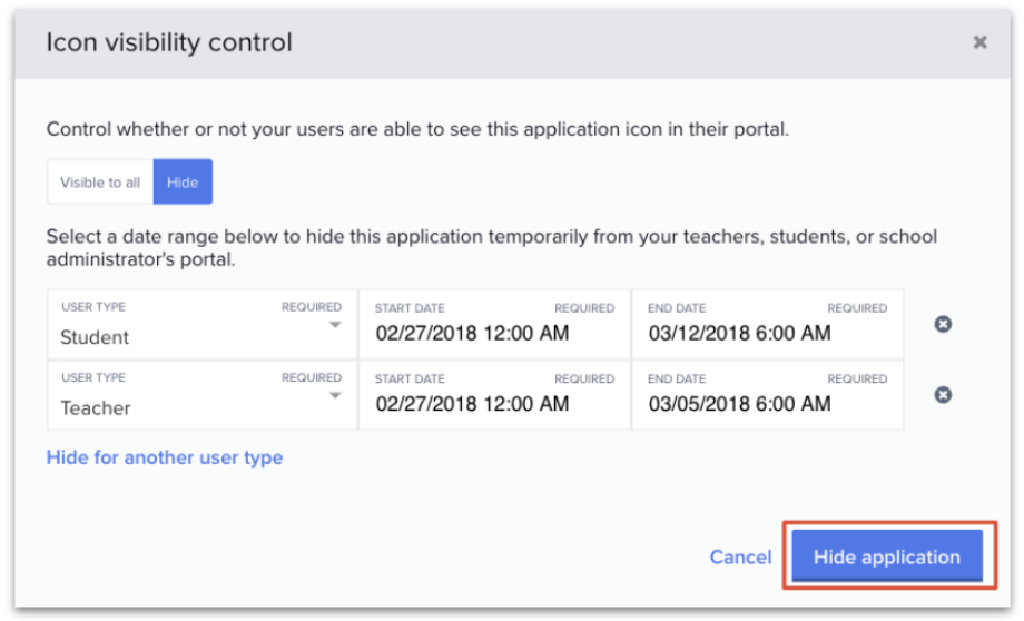 Clever Portal: Hiding Applications