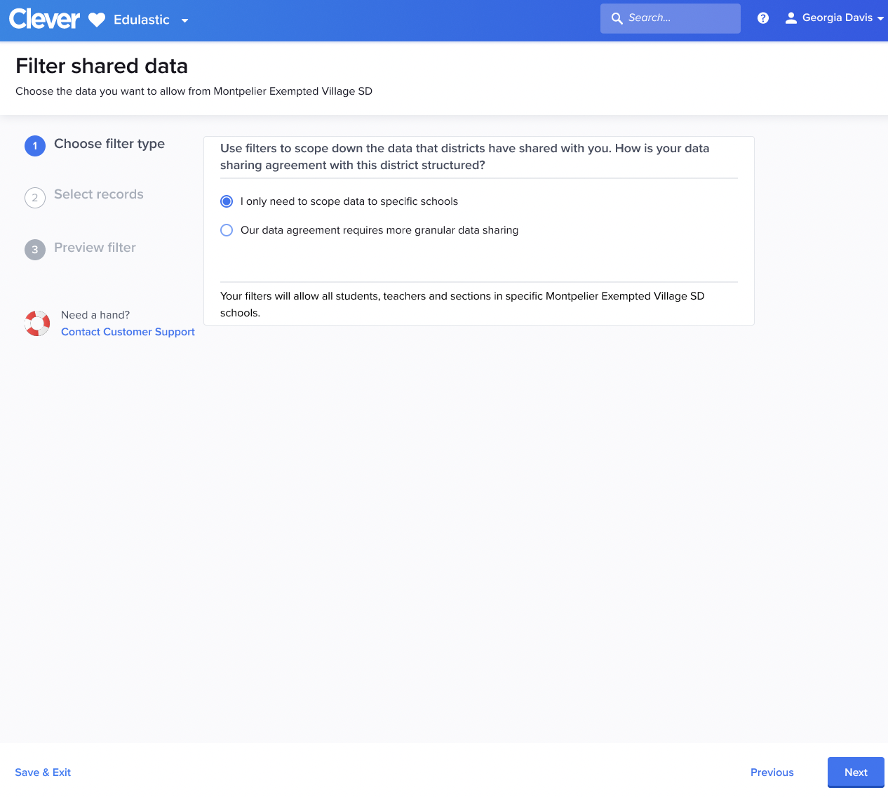 For App Partners: Creating filters for district data