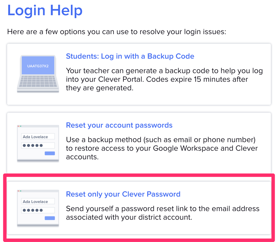 For Students: Password recovery and resets