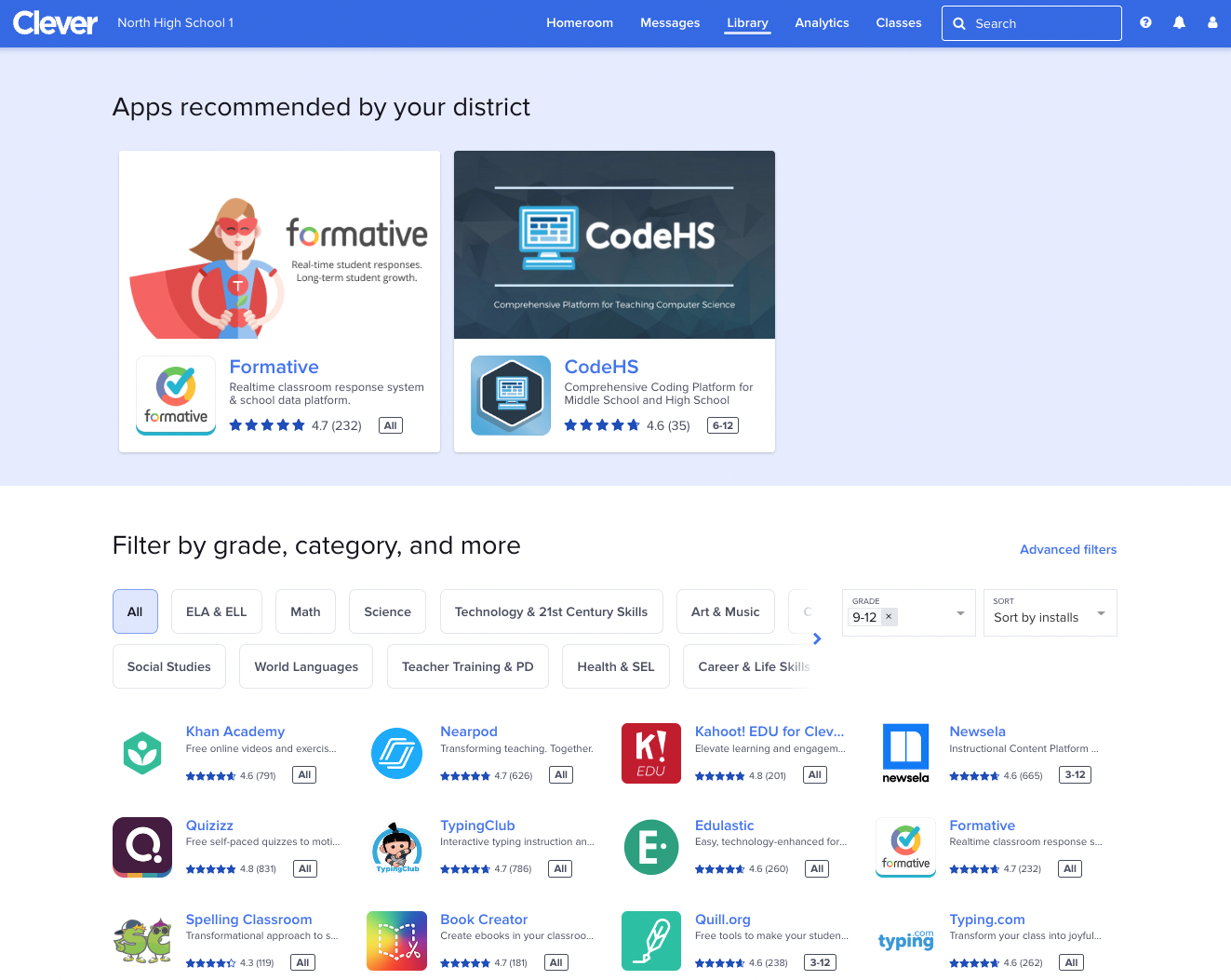 For Teachers: Clever Library - adding applications